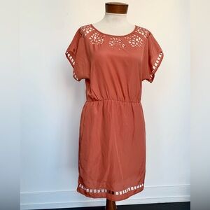 Lush Terracotta Cutout Dress
